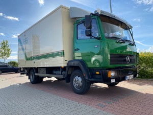 Mercedes-Benz & Spermann Kofferaufbau & Rose Anhänger 814  -  Koffer-Gliederzug 1991